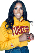 Tuskegee Golden Tigers Cropped Letterman Hoodie