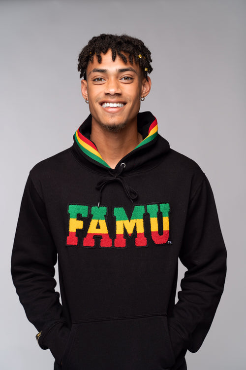 Florida A&M Rattlers Rasta Letterman Hoodie